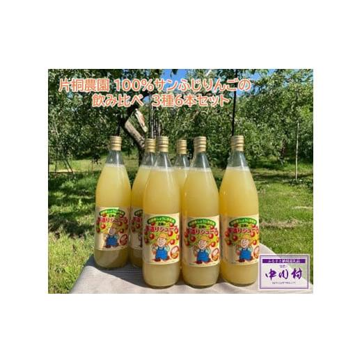 ふるさと納税 長野県 中川村 片桐農園 100%リンゴジュース飲み比べ 3種6本セット