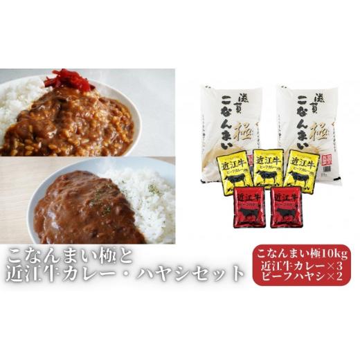 ふるさと納税 滋賀県 湖南市 こなんまい極10kgと近江牛カレー・ハヤシセット