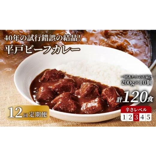 ふるさと納税 長崎県 平戸市 【全12回定期便】平戸ビーフカレー 計120食（10食×12回）「中辛」平戸市 ／ カレー工房 NVfoods [KAB192]｜furusatochoice｜02