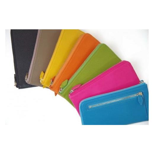 ふるさと納税 財布 東京都 台東区 L型ファスナー長札入れ「L字束入」綿袋付 (カラー:イエロー) イエロー