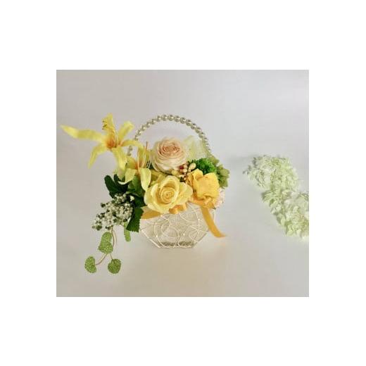 ふるさと納税 雑貨・日用品 インテリア 佐賀県 有田町 母の日の贈り物 プリザーブドフラワー シャイン・イエロー フラワースポットベルローズ 母の日 贈り物 …