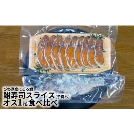 ふるさと納税 魚貝類 滋賀県 守山市 びわ湖産大きめにごろ鮒(子持ち)鮒寿司スライス、オス1尾食べ比べ 鮒 寿司 子持ち 冷蔵 おつまみ 琵琶湖産 お取り寄せ …