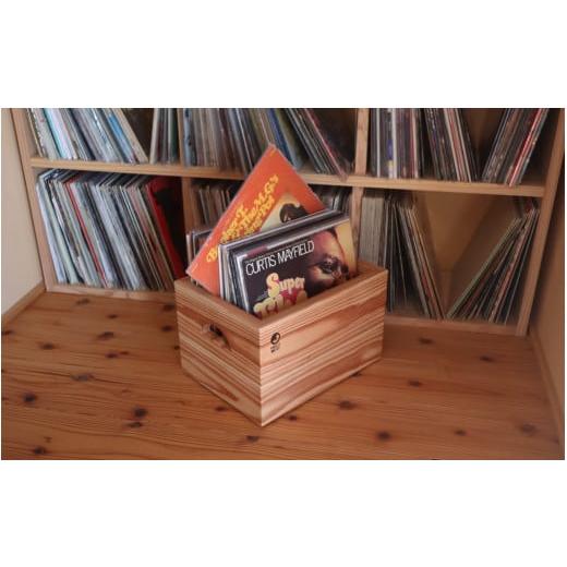 ふるさと納税 木工品・竹工品 熊本県 南小国町 Higo Beat 小国杉 レコードボックス(12インチ用) レコードラック 40~50枚 レコード 収納 木製 天然木 無垢材…