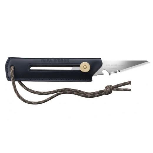 ふるさと納税 雑貨・日用品 大阪府 東大阪市 替刃式ブッシュクラフトナイフ BK1 レザー ネイビー ネイビー