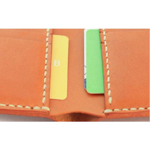 ふるさと納税 財布 福岡県 糸島市  Light Brown DURAM クラシック二つ折り財布 2つ折り 革 レザー 9001 Duram Factory／ドゥラムファクトリー AJE053-5 Light …の画像