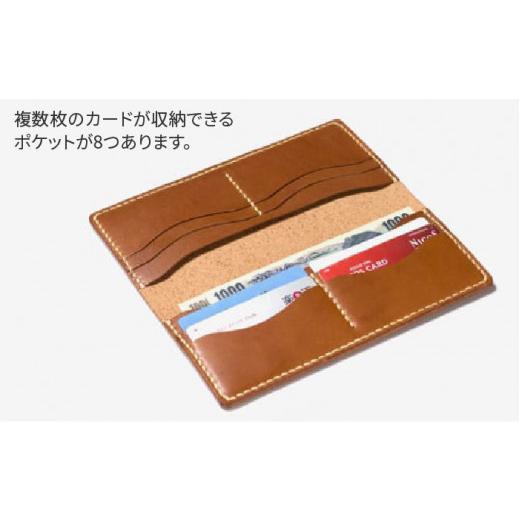 ふるさと納税 財布 福岡県 糸島市  Green DURAM 二つ折り長財布 革 レザー メンズ レディース 16008 Duram Factory／ドゥラムファクトリー AJE060-4 Greenの画像