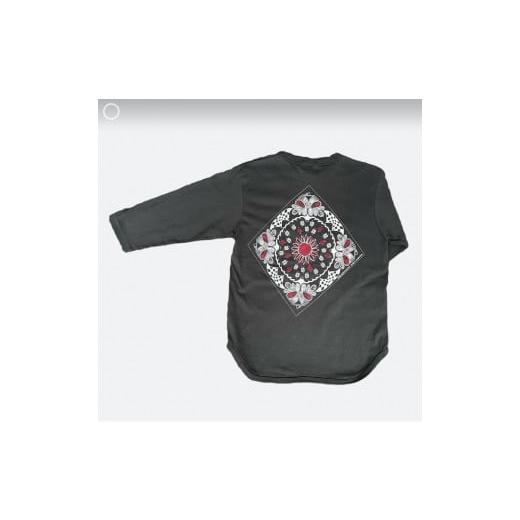 ふるさと納税 服 神奈川県 鎌倉市 ONE KAMAKURAオリジナルイラストデザイン七分袖T-sh BANDANNA 黒 Lサイズ 七分袖T-sh BANDANNA 黒 Lサイズ