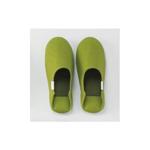 ふるさと納税 ファッション スリッパ 山形県 河北町 Lサイズ・グリーン 帆布バブーシュ1足 Lサイズ・グリーン