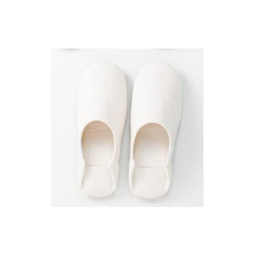 ふるさと納税 ファッション スリッパ 山形県 河北町 Lサイズ・ナチュラル 帆布バブーシュ1足 Lサイズ・ナチュラル