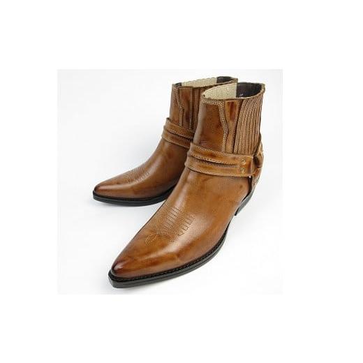 ふるさと納税 ファッション 靴 東京都 台東区 浅草の靴 テキサスビレッジ 本革ウエスタンブーツ 5535 (サイズ:24.5cm カラー:キャメル) サイズ:24.5cm …