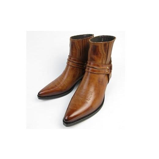 ふるさと納税 ファッション 靴 東京都 台東区 浅草の靴 テキサスビレッジ 本革ウエスタンブーツ 5535 (サイズ:26.5cm カラー:ブラウン) サイズ:26.5cm …