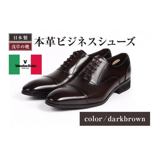 ふるさと納税 ファッション 靴 東京都 台東区 浅草の靴 バレンチノグラリオ 本革ビジネスシューズ YN-10 (サイズ:24.5cm カラー:ダークブラウン) サイズ:…