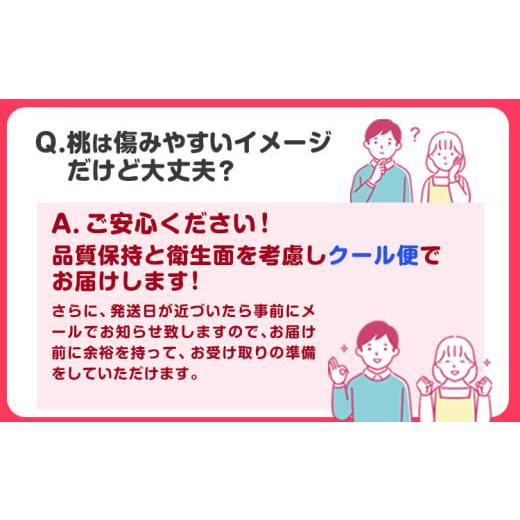 ふるさと納税 もも 和歌山県 紀の川市  桃 アフター保証付 トロっと とろける旨さ ブランド桃 あら川の桃 約2kg(5-8玉入り) お届け時期に合わせた品種を厳選し…の画像