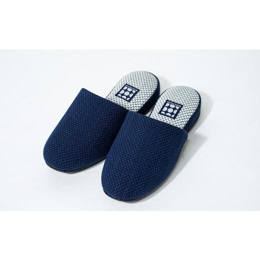 ふるさと納税 ファッション スリッパ 埼玉県 羽生市 武州の藍染め ジャパンブルースリッパ Lサイズ 瑠璃色(るりいろ) Lサイズ 瑠璃色(るりいろ)