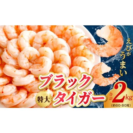 ふるさと納税 エビ 大阪府 泉佐野市 高級ブラックタイガー エビ 2kg えび 海老 約60-80尾 特大 背ワタなし 約60-80尾 えび 海老 特大 高級 人気 時短 手軽 簡… | 