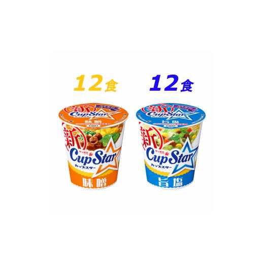 ふるさと納税 群馬県 前橋市 R3-76 サッポロ一番　カップスター　味噌＆旨塩ラーメン　計２４食 麺６０ｇ