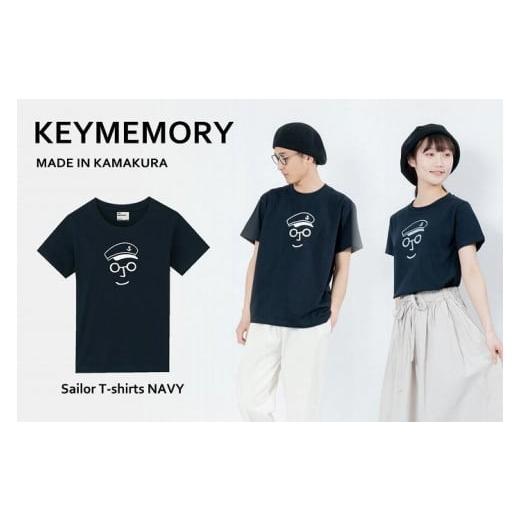ふるさと納税 服 神奈川県 鎌倉市 [0] KEYMEMORY鎌倉 セーラー帽イラストTシャツ NAVY [0]