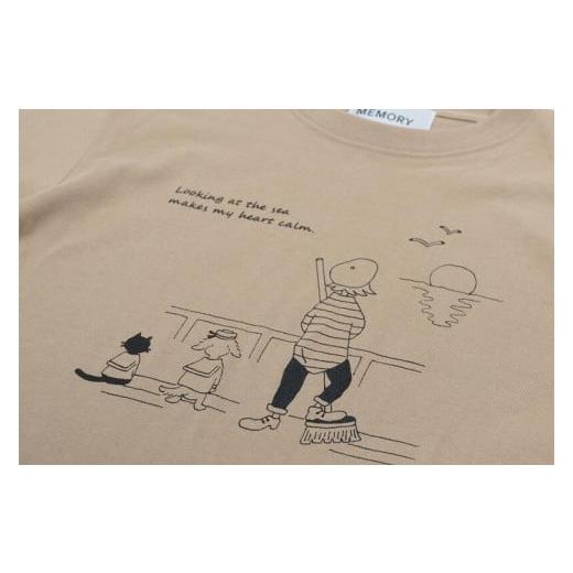 ふるさと納税 服 神奈川県 鎌倉市 《1》 KEYMEMORY鎌倉 Sea heartイラストTシャツ BEIGE 《1》