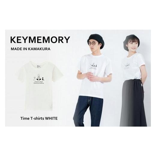 ふるさと納税 服 神奈川県 鎌倉市 [0] KEYMEMORY鎌倉 TIMEイラストTシャツWHITE [0]