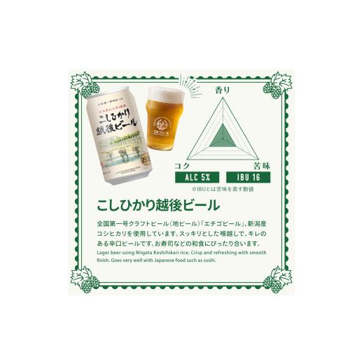 ふるさと納税 新潟県 新潟市 【定期便2ヶ月】エチゴビール【1ヶ月目】こしひかり越後ビール350ml缶×12本【2ヶ月目】プレミアムレッドエール350ml缶×12本 