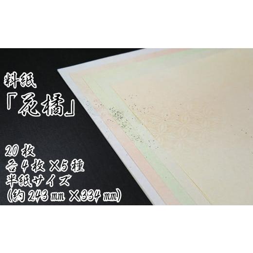 ふるさと納税 雑貨・日用品 愛媛県 四国中央市 美しい料紙5種セット(花橘)半紙 半紙サイズ