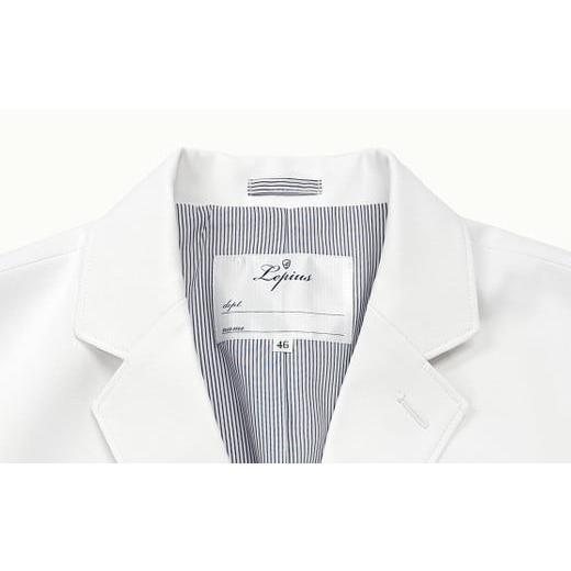 ふるさと納税 服 男 東京都 台東区 レピウスの白衣 メンズ ブリティッシュトラッドテーラー3Bドクターコート ／ ネーム刺繍付き (サイズ：44サイズ) 44サイズの画像
