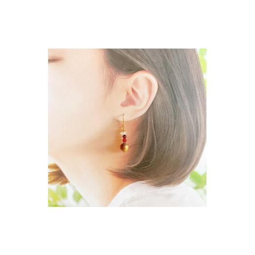 ふるさと納税 アクセサリー 鹿児島県 屋久島町 屋久杉×1月誕生石　樹脂イヤリング 樹脂イヤリング_2