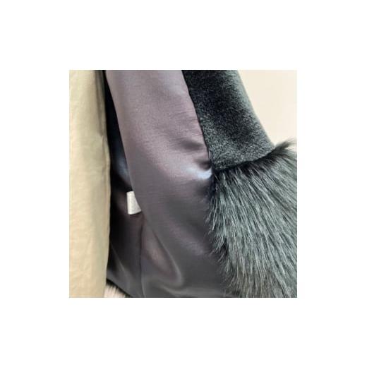 ふるさと納税 服 女 和歌山県 橋本市 OKADA TEXTILE エコファー切り替え ロングベスト ブラック 1285789の画像