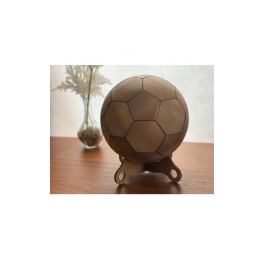 ふるさと納税 愛知県 みよし市 木製サッカーボール(ホオノキ)