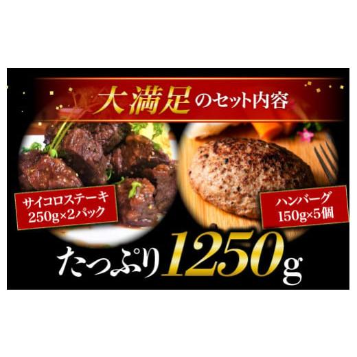 ふるさと納税 熊本県 人吉市 熊本県産 あか牛 を堪能！ サイコロステーキ と ハンバーグ を楽しむセット 合計1,250g｜furusatochoice｜03