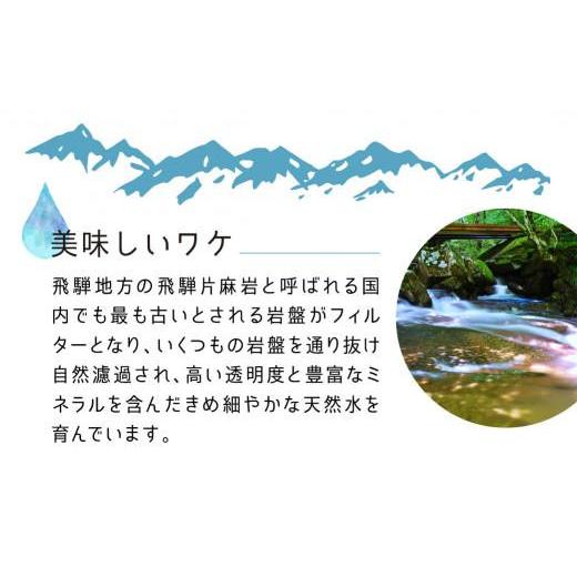 ふるさと納税 水・ミネラルウォーター 1L〜2L 岐阜県 高山市  12回 定期便 天然水 飛騨の雫 2L×12本 (2ケース) |天然水 ミネラルウォーター 水 飲料水 防災 …の画像