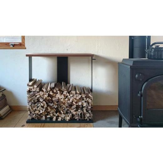 ふるさと納税 木工品・竹工品 北海道 東川町 Firewood Shelf 薪棚[樹種:ウォールナット]Mサイズ ウォールナット