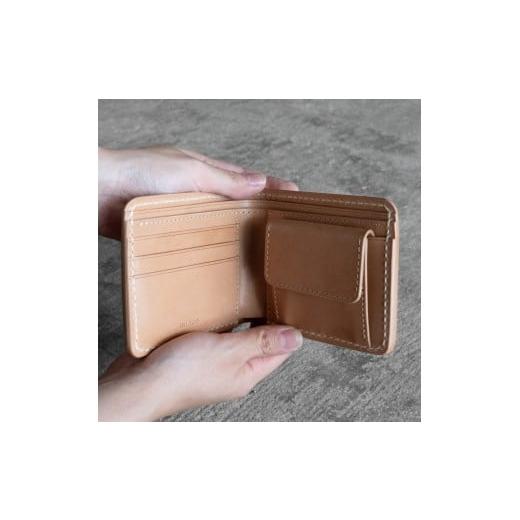ふるさと納税 財布 栃木県 栃木市 栃木レザー使用｜滑らか本革二つ折り財布｜Half wallet 01C｜ブルー｜minca（全7色） Half wallet 01C／ブルーの画像