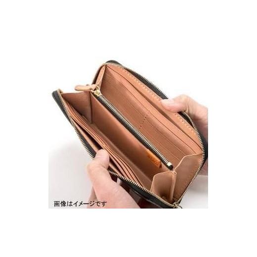 ふるさと納税 財布 栃木県 栃木市 栃木レザー使用｜滑らか本革ラウンドファスナー長財布｜Round zip wallet 01｜タン｜minca（全7色） Round zip wallet 01／…の画像