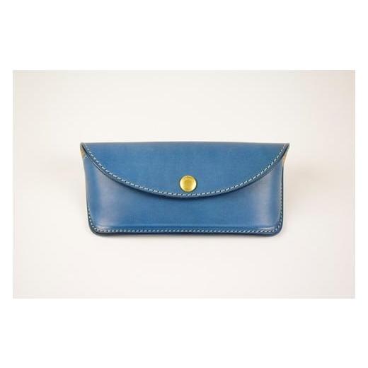 ふるさと納税 小物 栃木県 栃木市 minca 栃木レザーのメガネケース 本革 /Glasses case 01/ブルー 525 ファッション 人気 おすすめ Glasses case 01/ブル…