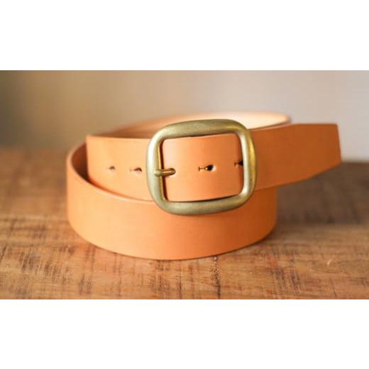 ふるさと納税 小物 栃木県 栃木市 minca 幅40mmベルト/34インチ 栃木レザーの希少な「ハーネスレザー」使用の贅沢な1枚革のレザーベルト オイルタイプ/キャ…