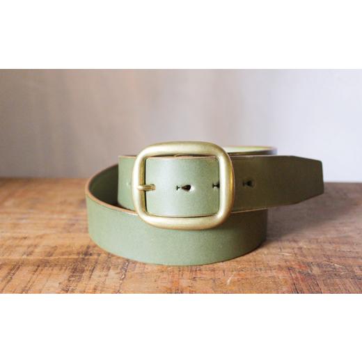 ふるさと納税 小物 栃木県 栃木市 minca 幅40mmベルト/38インチ 栃木レザーの希少な「ハーネスレザー」使用の贅沢な1枚革のレザーベルト オイルタイプ/オリ…