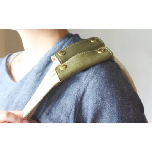 ふるさと納税 カバン トートバッグ 栃木県 栃木市 栃木レザー使用|バッグの本革持ち手カバー 2個セット|Handle cover|オリーブ|minca(全7色) バッグ持ち…