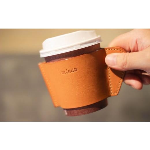 ふるさと納税 食器・グラス 栃木県 栃木市 minca 栃木レザーのカップスリーブSサイズ 自宅、オフィス、キャンプシーンでのカフェタイムに/キャメル 660 日…