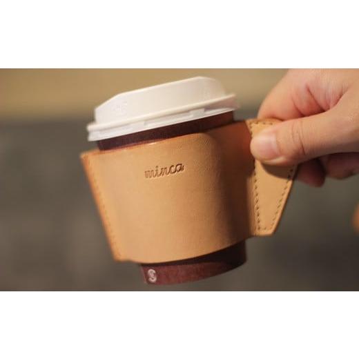 ふるさと納税 食器・グラス 栃木県 栃木市 minca 栃木レザーのカップスリーブSサイズ 自宅、オフィス、キャンプシーンでのカフェタイムに/タン(生成) 660 …