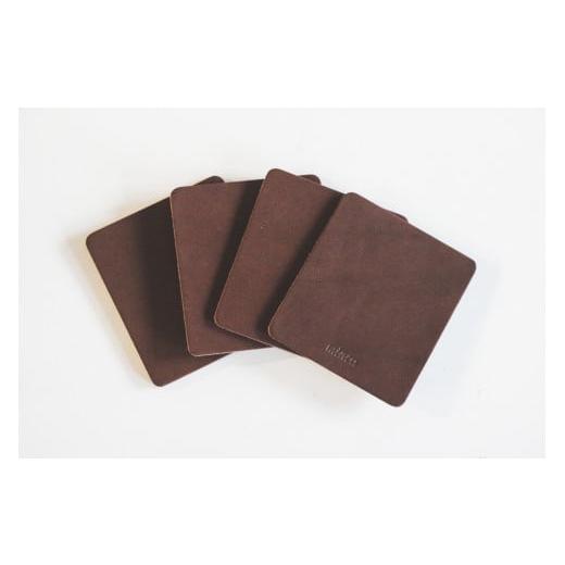 ふるさと納税 食器・グラス 栃木県 栃木市 minca 栃木レザーのコースター4枚セット 自宅、オフィス、キャンプシーンでのカフェタイムに/チョコ 667 日用品 …