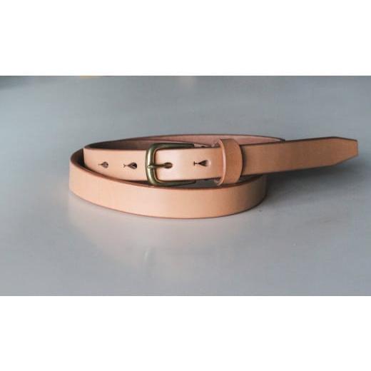 ふるさと納税 小物 栃木県 栃木市 minca 細幅20mmベルト/32インチ 栃木レザーの希少な「ハーネスレザー」使用の贅沢な1枚革のレザーベルト/タン(生成)/HL-…