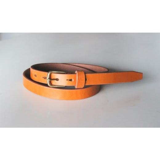 ふるさと納税 小物 栃木県 栃木市 minca 細幅20mmベルト/36インチ 栃木レザーの希少な「ハーネスレザー」使用の贅沢な1枚革のレザーベルト/キャメル/HL-B0…