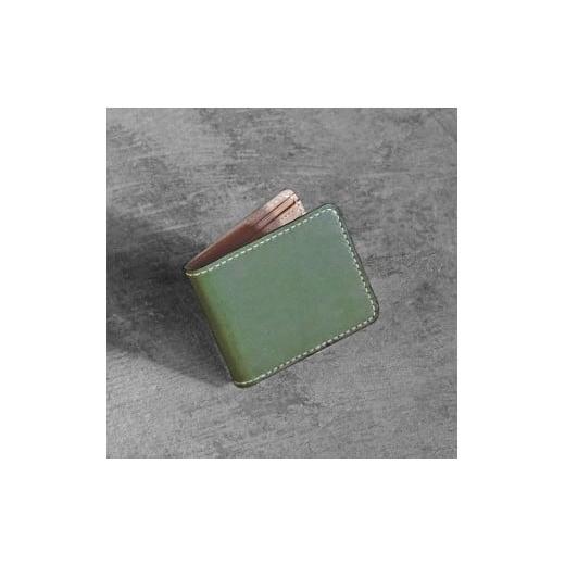ふるさと納税 財布 栃木県 栃木市 栃木レザー使用|滑らか本革二つ折り財布|Half wallet 01C|オリーブ|minca(全7色) Half wallet 01C/オリーブ