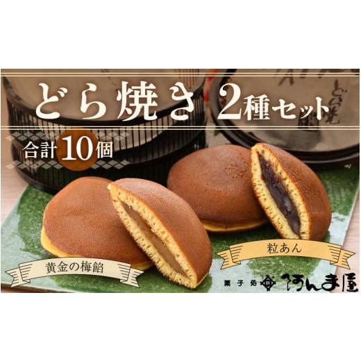 ふるさと納税 福井県 越前町 [先行予約]どら焼き 2種セット「黄金の梅餡 5個 &amp; 粒あん 5個」(計10個)ブランド梅「黄金の梅」使用![令和6年6月上旬よ…