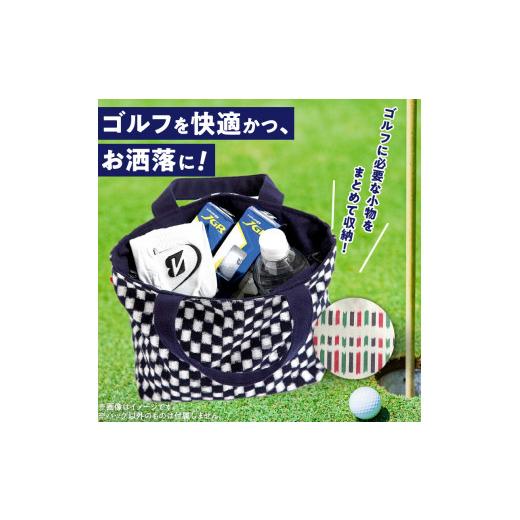 ふるさと納税 ゴルフグッズ バッグ・ケース 福岡県 久留米市 久留米絣ゴルフラウンドトートバック（IS）_久留米絣 ゴルフラウンド トートバッグ（IS） 儀右ェ…の画像