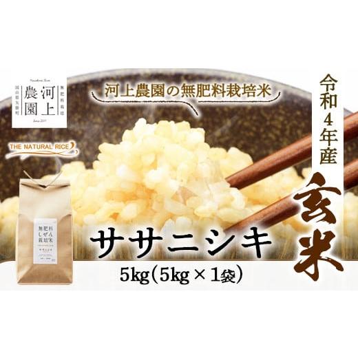 ふるさと納税 岡山県 矢掛町 令和5年産 無肥料栽培ササニシキ 玄米 5kg(5kg×1袋) 河上農園 岡山県矢掛町《30日以内に順次出荷(土日祝除く)》 農薬・化学肥料… 土日祝除く