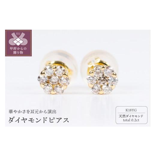 ふるさと納税 アクセサリー ピアス 山梨県 甲府市 [ 甲府ジュエリー ]K18YG ダイヤモンドピアス DYM-P-YG イエローゴールド