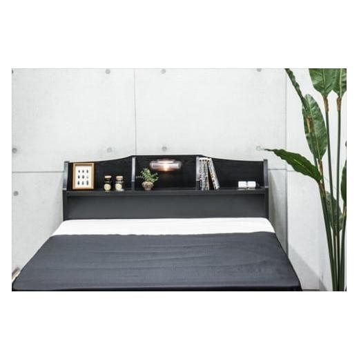 ふるさと納税 家具 インテリア・寝具・収納 愛知県 知立市 組立サービス付 K321 セミダブルサイズベッド 国産ボンネルコイルマットレス(10816B)付(ブラック…