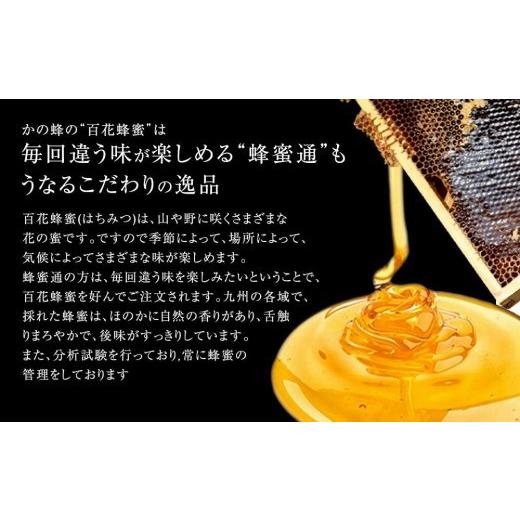 ふるさと納税 加工品等 はちみつ 福岡県 八女市 かの蜂 国産 百花蜂蜜 2kg（とんがり容器500g×4本）純粋はちみつ 蜂蜜 はちみつ ハチミツ 保存食 防災グッズ …の画像